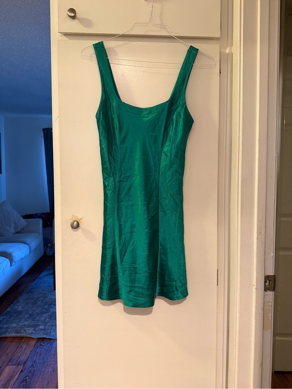 Vintage rare 90s minimalist Victoria’s Secret Emerald slip Dress